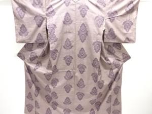 抽象花模様織出し本場大島紬（5マルキ）